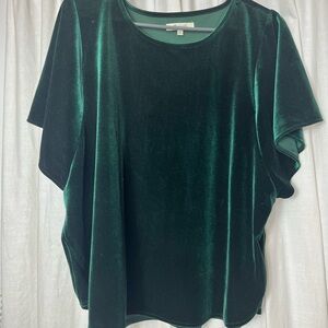 Madwell Emerald Green Velvet Top XL